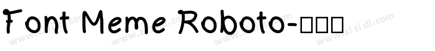 Font Meme Roboto字体转换